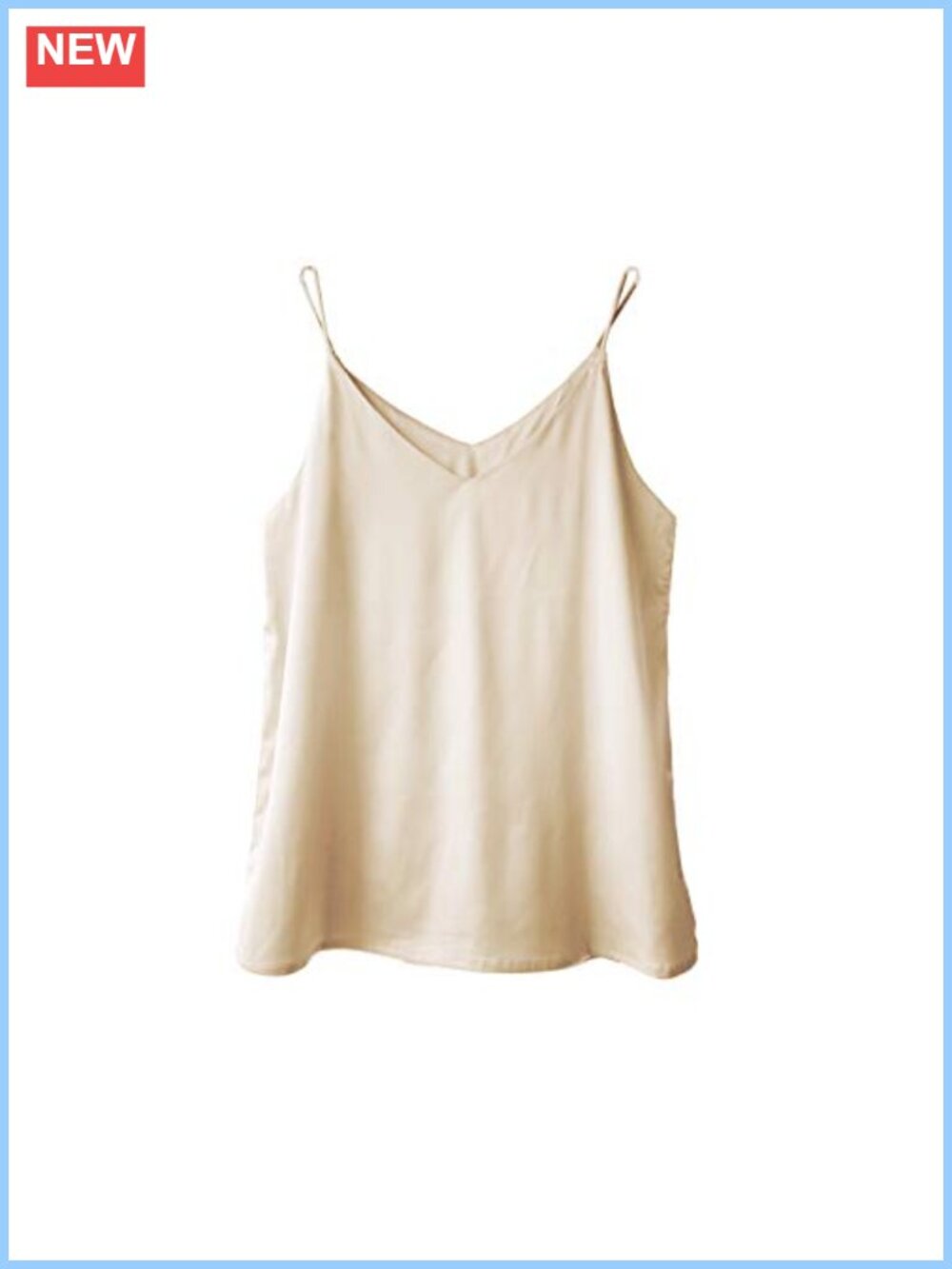 Silk Satin V-Neck Spaghetti Strap Camisole Tank Top